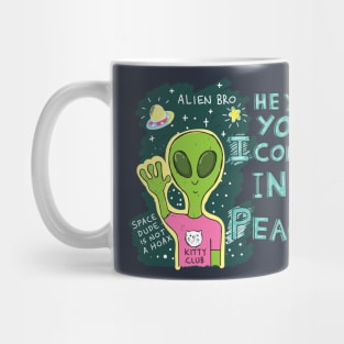 alien come in peace Mug